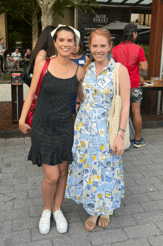 Tara & Ariel attending a Women Applying AI Event in Boston